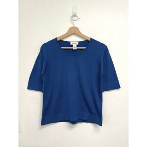 Talbots Petites Cotton Half Sleeve Classic Basic Short Sleeve Layering Tee - SP